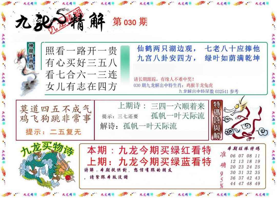 030期九龙精解[图]